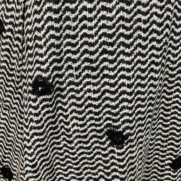 Free People Mod Mini A-Line Jumper Dress Size S Woven Polka Dot V-Neck Pockets - Picture 5 of 7